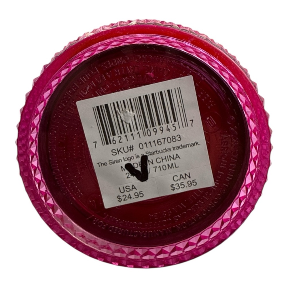 Starbucks 2025 Iridescent Pink Domed Studded 24oz Venti Cold Cup Tumbler. - Picture 10 of 11